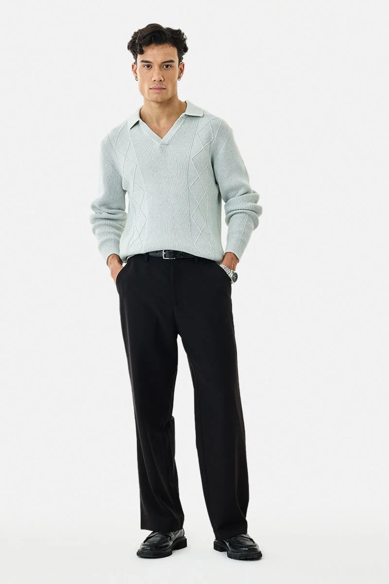 سنيتش Knitted V Neck Sweater